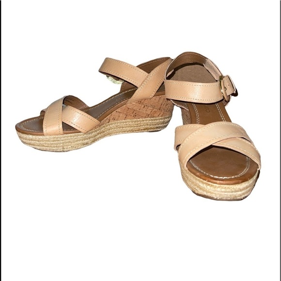 Franco Sarto Wedge Espadrilles. Tan color Size 8 1/2 M - Picture 4 of 13